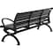 Global Industrial 6' Aluminum Park Bench with Backrest, Black 436978BK - alternate 4